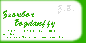zsombor bogdanffy business card