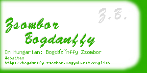 zsombor bogdanffy business card